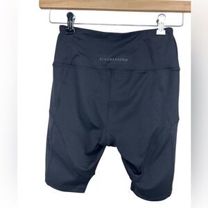 BCBGMaxAzria Black Bike Shorts with Perforated Mesh Panels Womens Medium